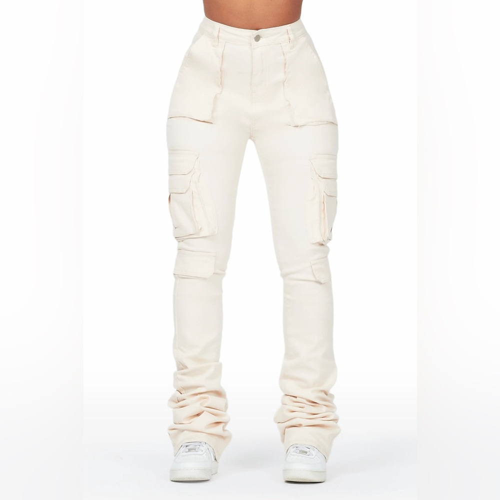 Amberita Beige Cargo Super Stacked